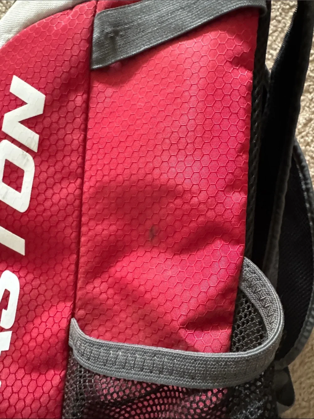Easton Red and White Youth Baseball Bag